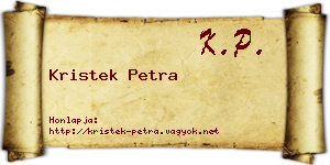 Kristek Petra névjegykártya